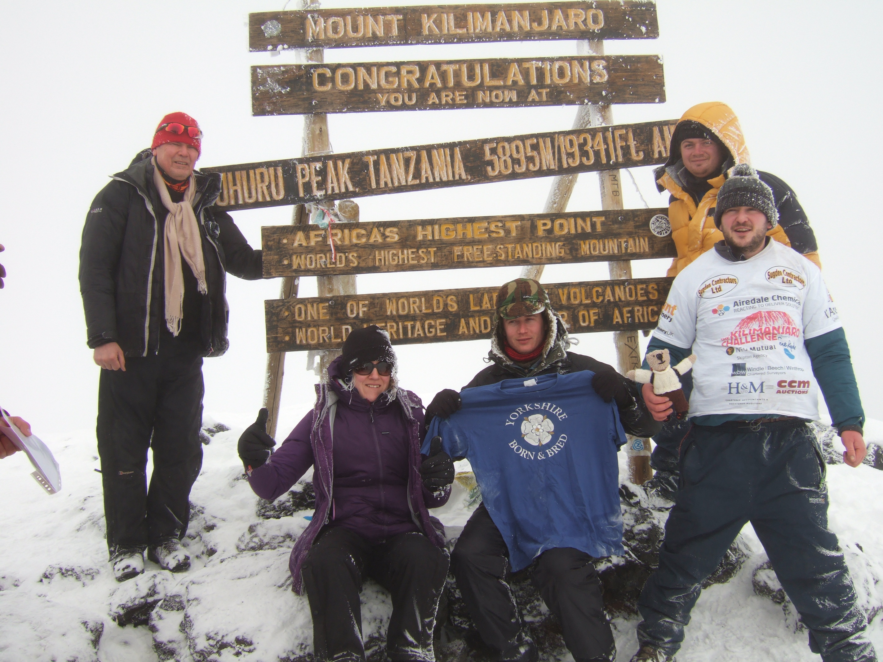 Kathryn Megan and the rest of the group that made it to the summit.