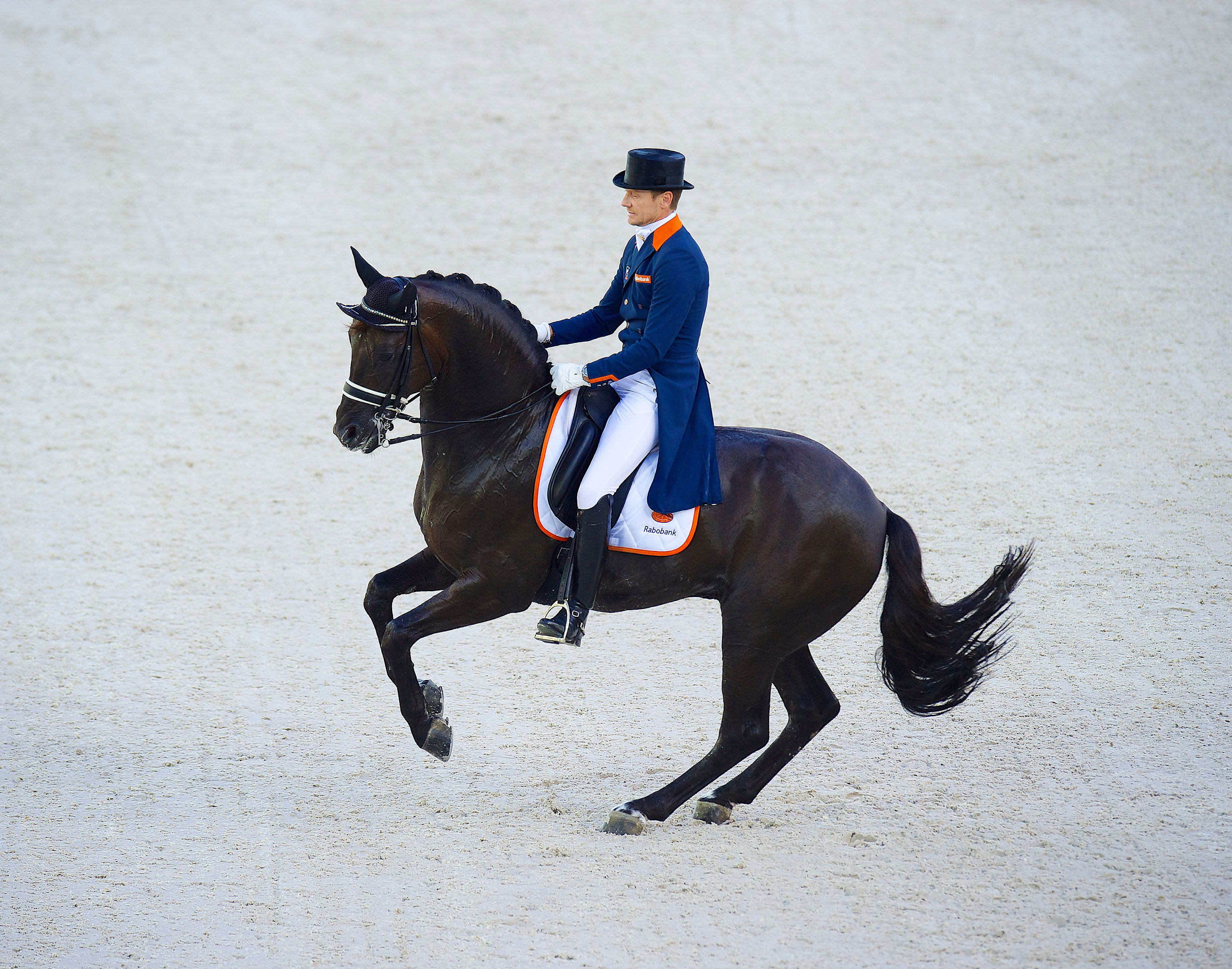 Edward Gal and Glock's Voice pirouetted before winning bronze in the dressage Mandatory © FEI / Arnd Bronkhorst / Pool Pic Livepic