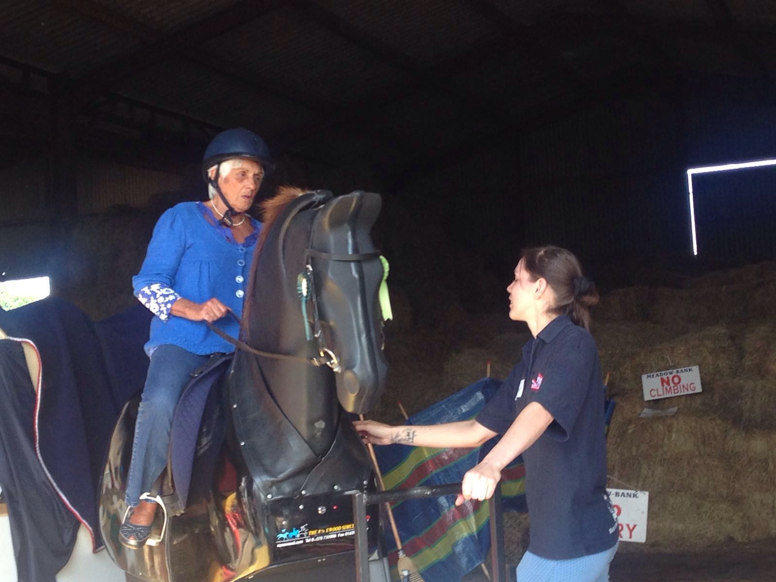 85 year old Hazel having a go on Henry at Meadowbank
