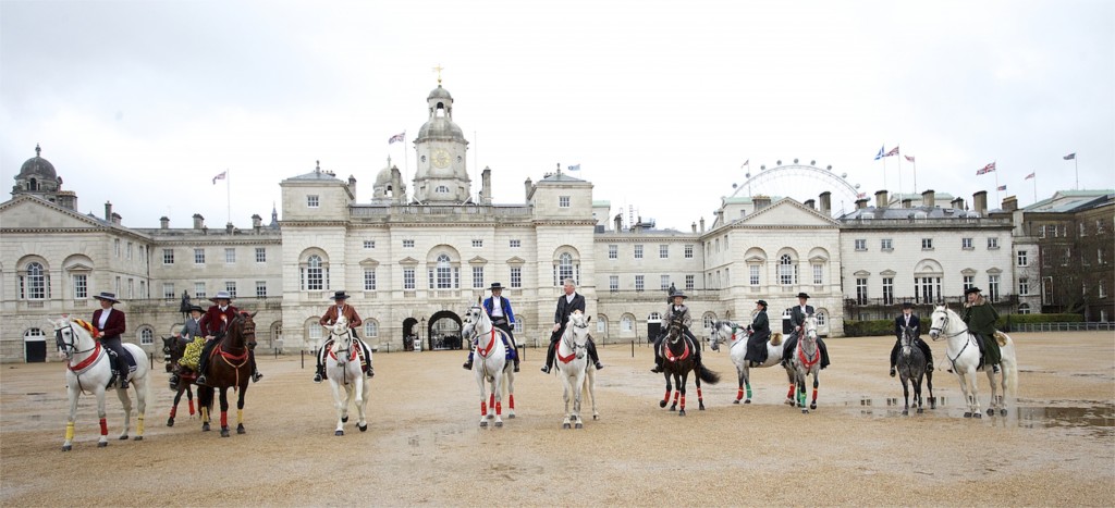 All The Queens Horses with iconic London backdrop. Photo by Jo Monck