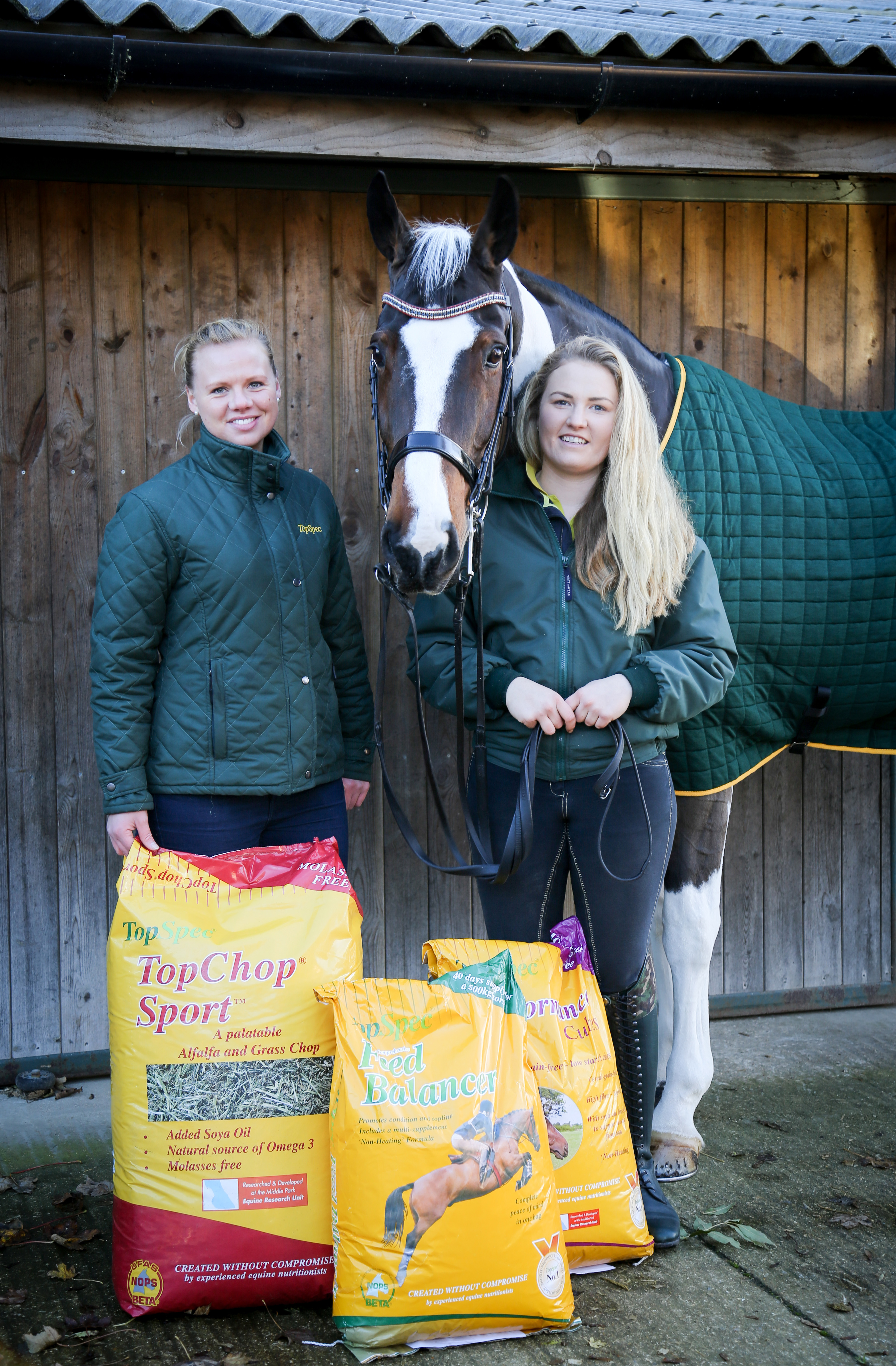 Amy receiving her prizes from TopSpec Business Development Manager, Jessica Burbage.
