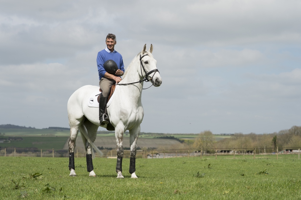 Andrew Nicholson and Avebury at home at Westwood Stud Photo: Edward Whitaker/Racing Post Books