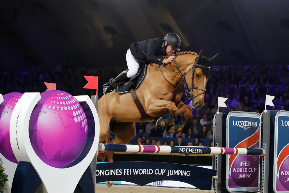 Rio 2016 Olympic team gold medallists, Roger Yves Bost and Sydney Une Prince from France, stormed to victory at the ninth leg of the Longines FEI World Cup™ Jumping 2016/2017 Western European League at Mechelen, Belgium today. © Dirk Caremans/FEI