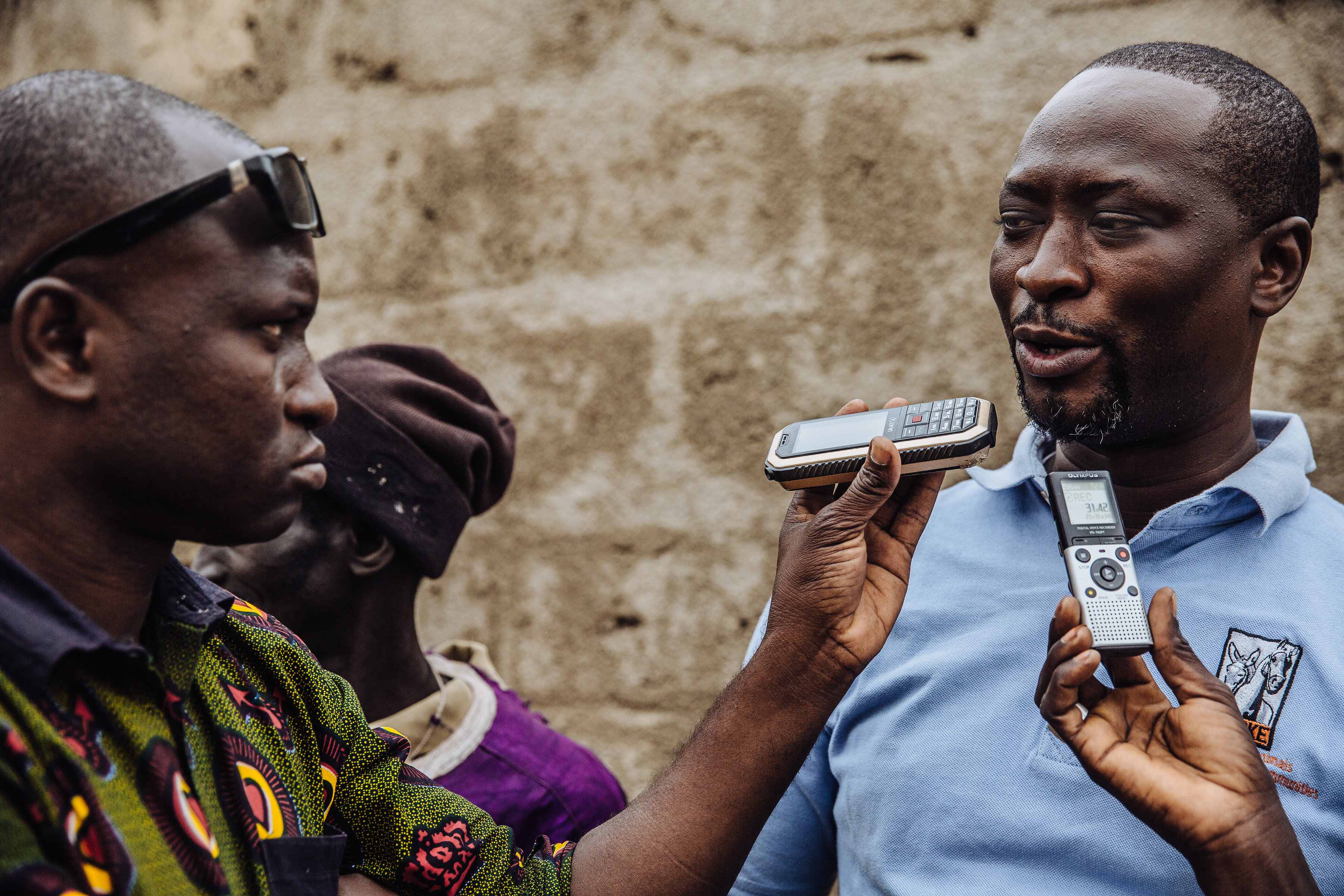 Brooke's Emmanuel being interviewed for radio broadcast in Senegal © Freya Dowson – Brooke