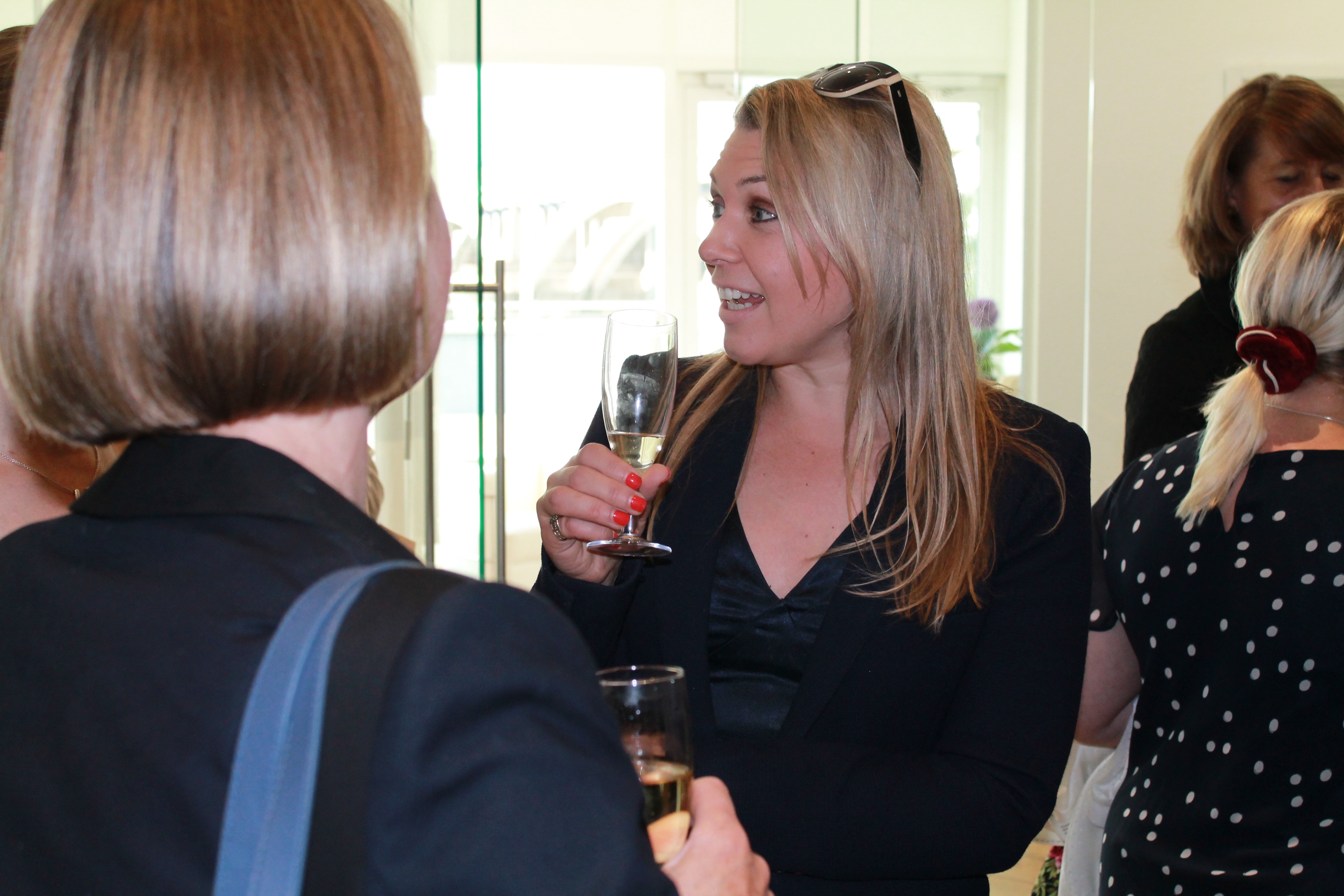 Catherine Mills, founder of Quintessentially Equestrian chatting to guests