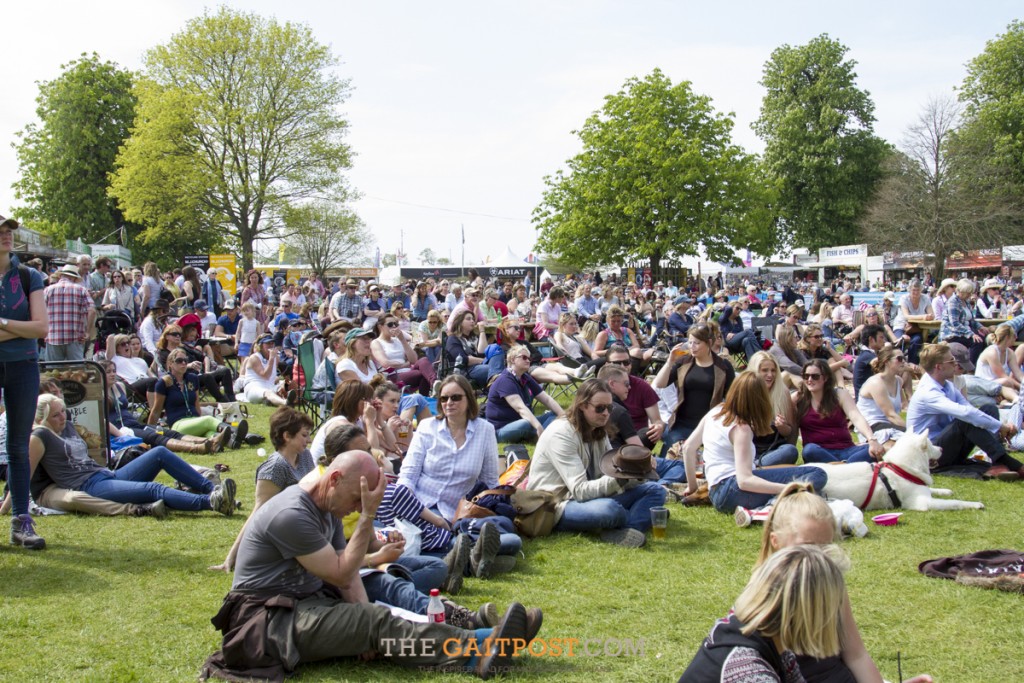 Crowd by the big screen