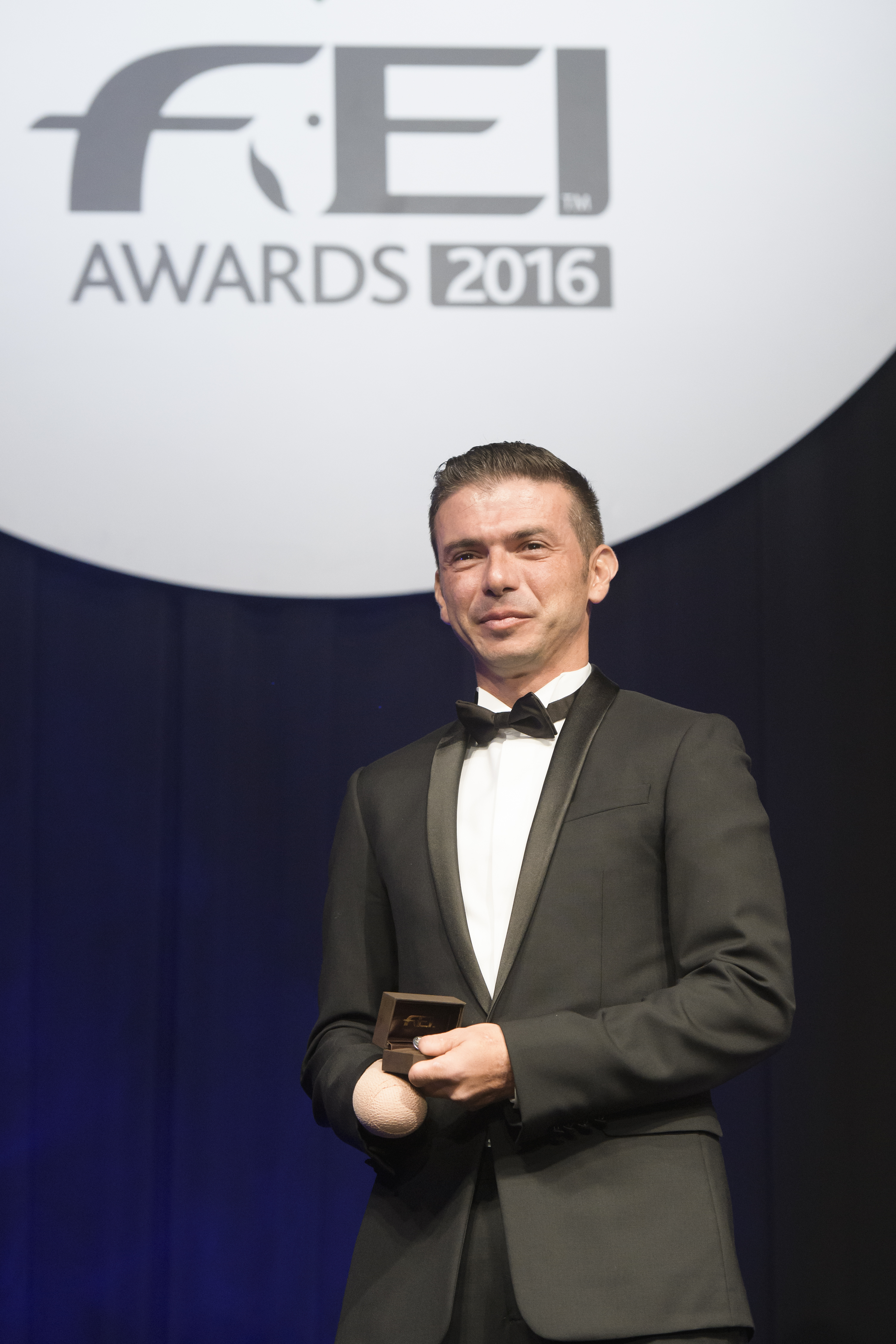 Rodolpho Riskalla (BRA) winner of the FEI Against All Odds Award at the FEI Awards 2016 in Tokxo (JPN)