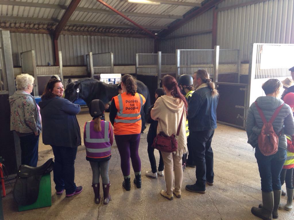 Horse behaviour talk being delivered by 10 year old Molly Laight