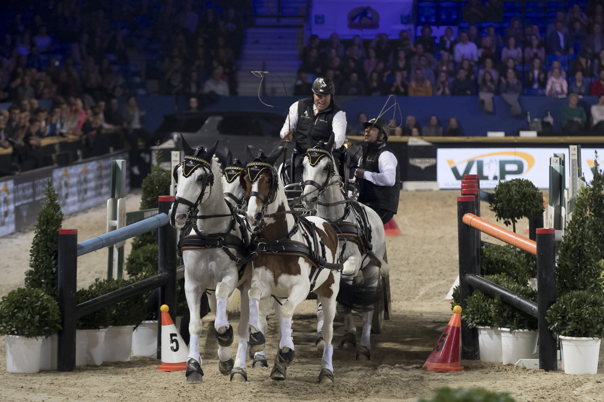 Ijsbrand Chardon, NED, Casper, Feles, Inci, Maestoso x-30 Magus FEI World Cup Driving presented by Jumping Mechelen Vlaanderens Kerstjumping Memorial Eric Wauters © Dirk Caremans 27/12/2016