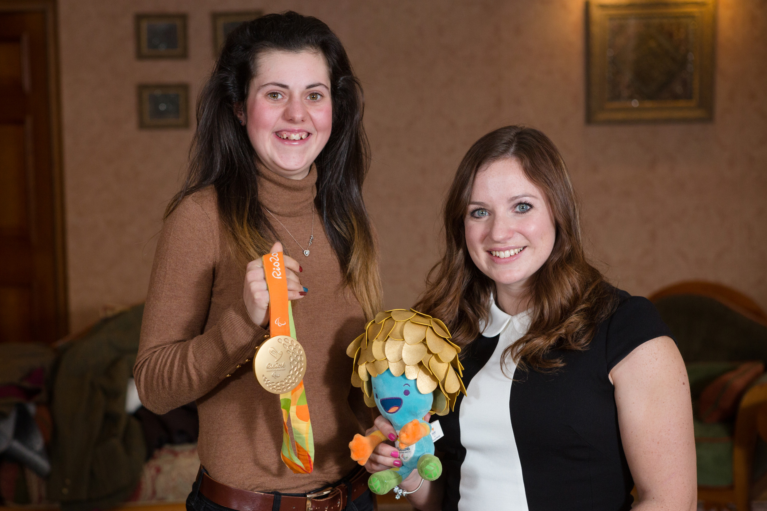 Photograph of Jessica Parsons and Great Britain Paralympian Natasha Baker, MBE  