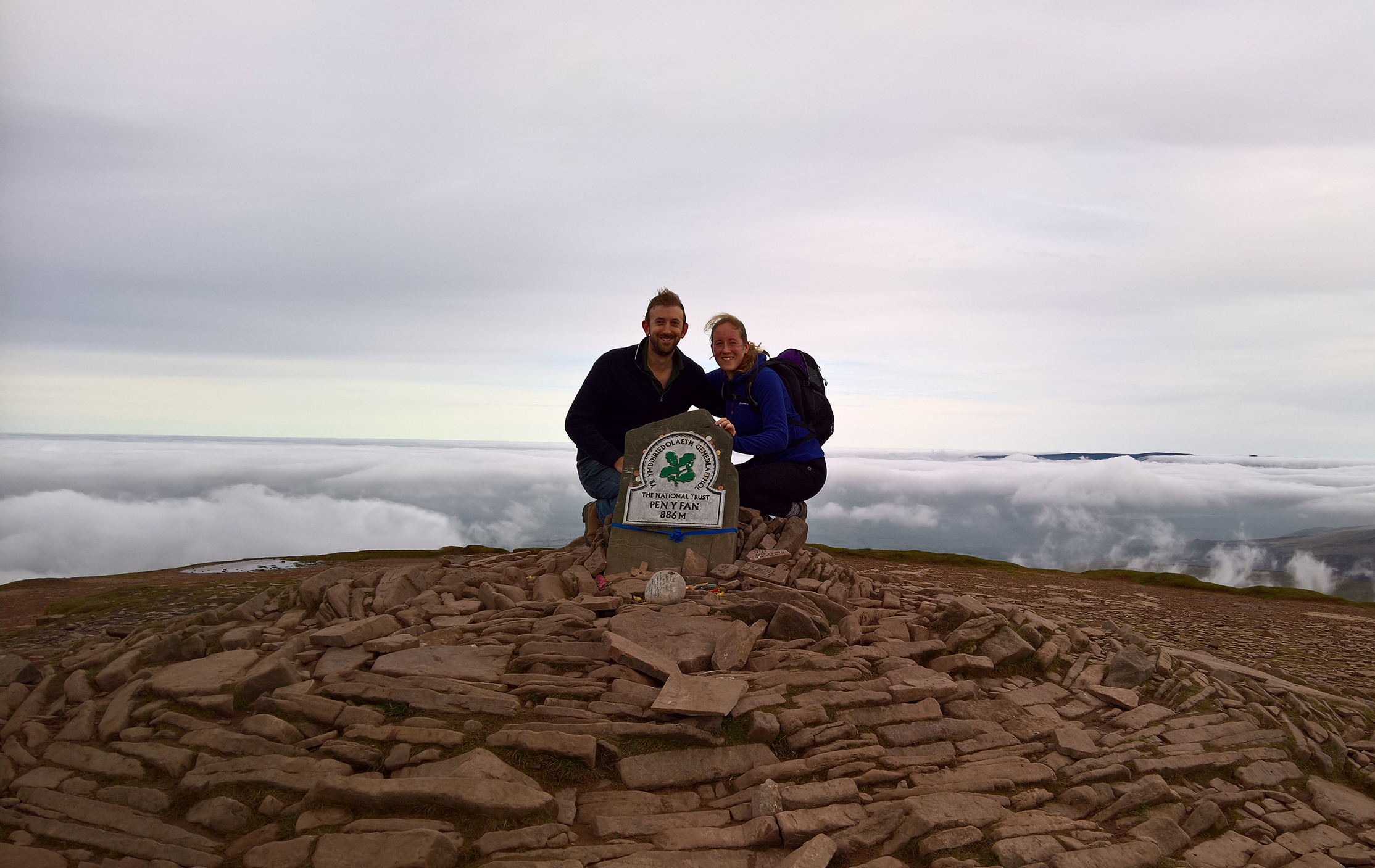 Hartpury’s equine events manager, Kathryn Megan, on Pen-y-Fan with her boyfriend, Jon Cadoux-Hudson, who has been helping to motivate her on the tougher walks!  
