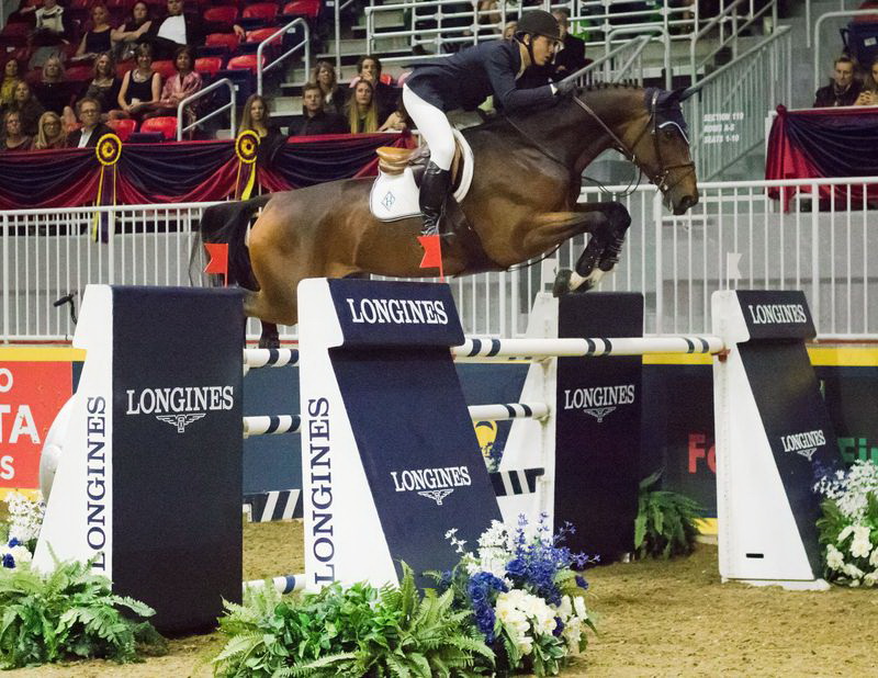 McLain Ward aboard HH Azur in the $130,270 Longines FEI World Cup™ Jumping Toronto. © FEI/Anthony Trollope