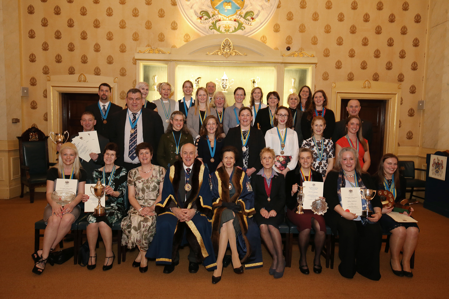 Prizewinners with HRH The Princess Royal