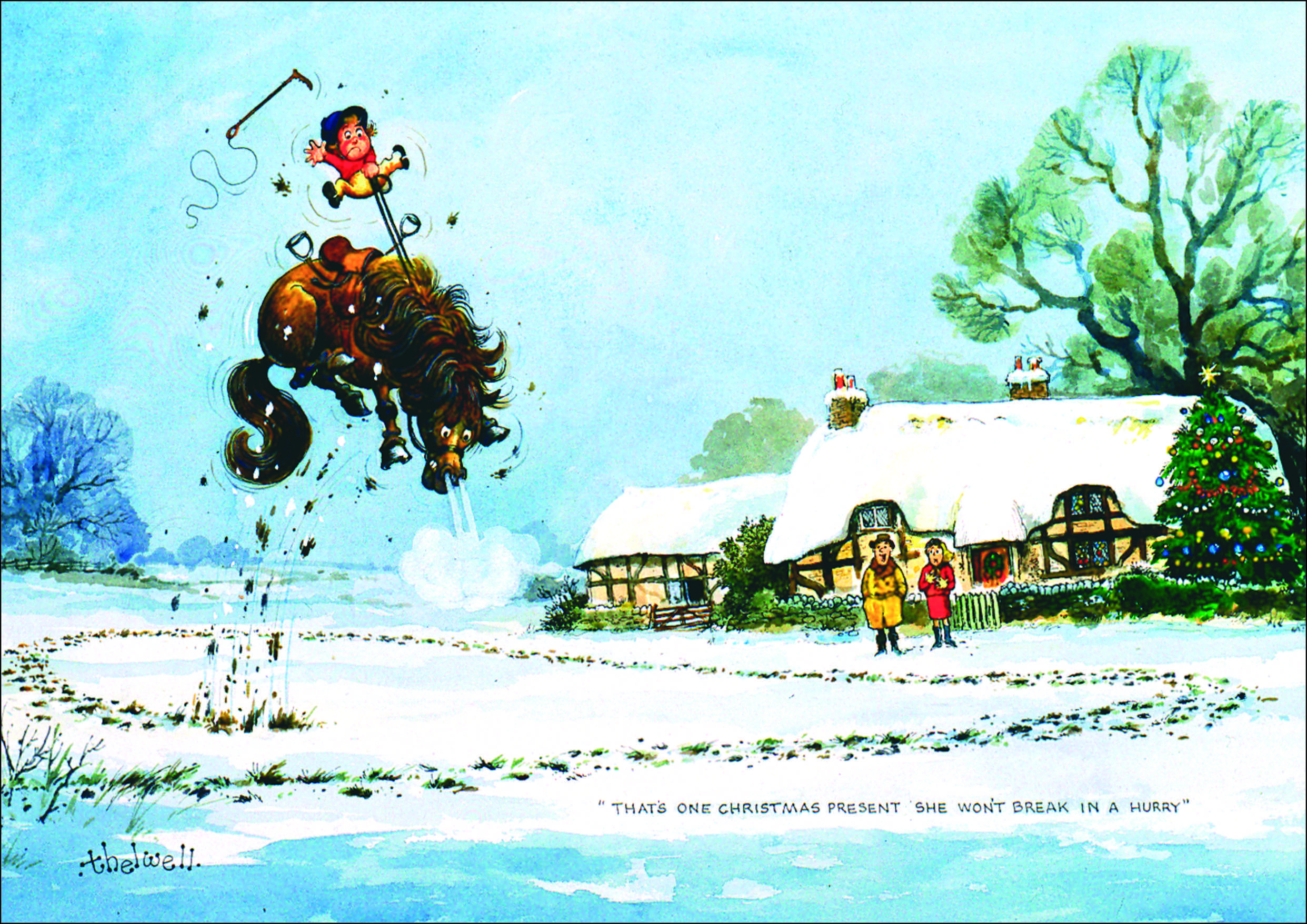 That's one Christmas present she won't be breaking in a hurry by Norman Thelwell