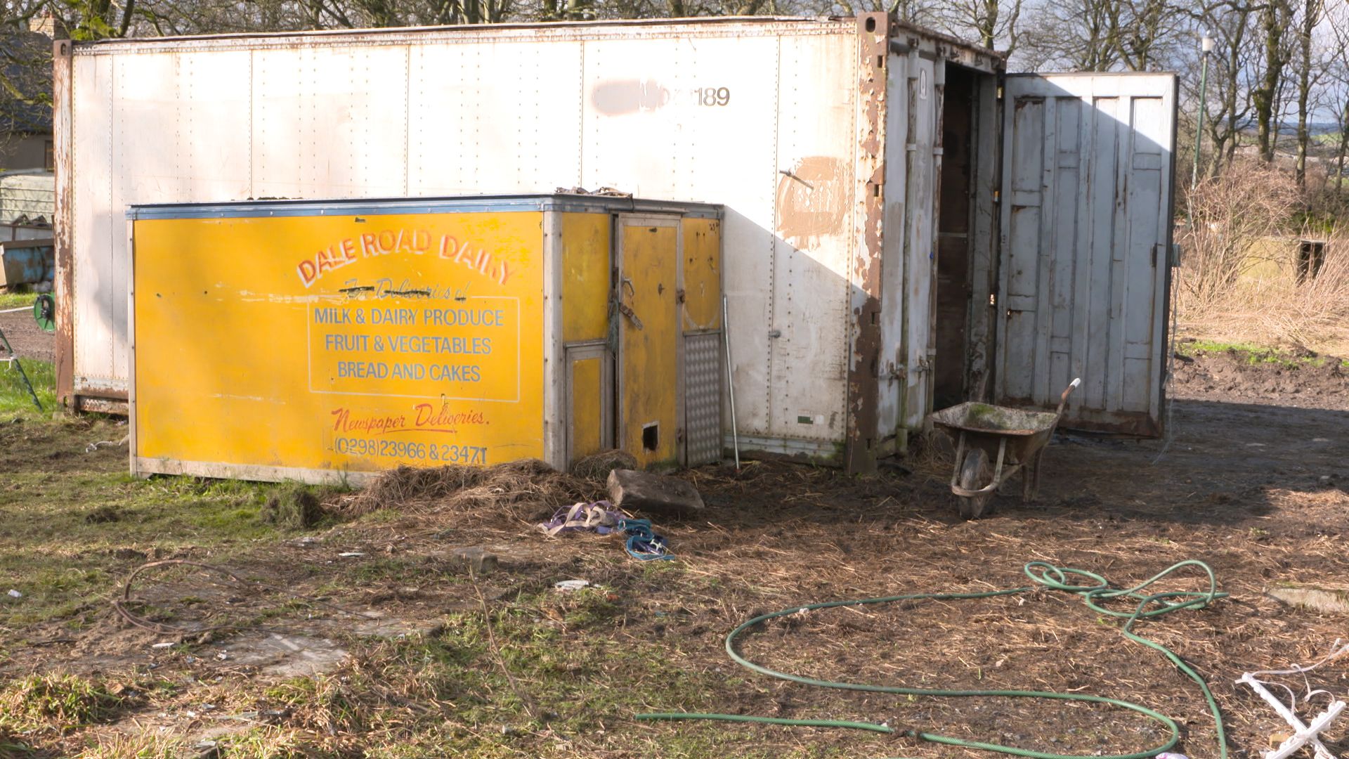 The containers where the ponies were kept - feb 2016