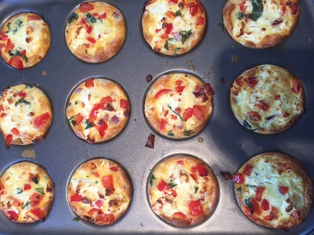 cooked quiche in tray