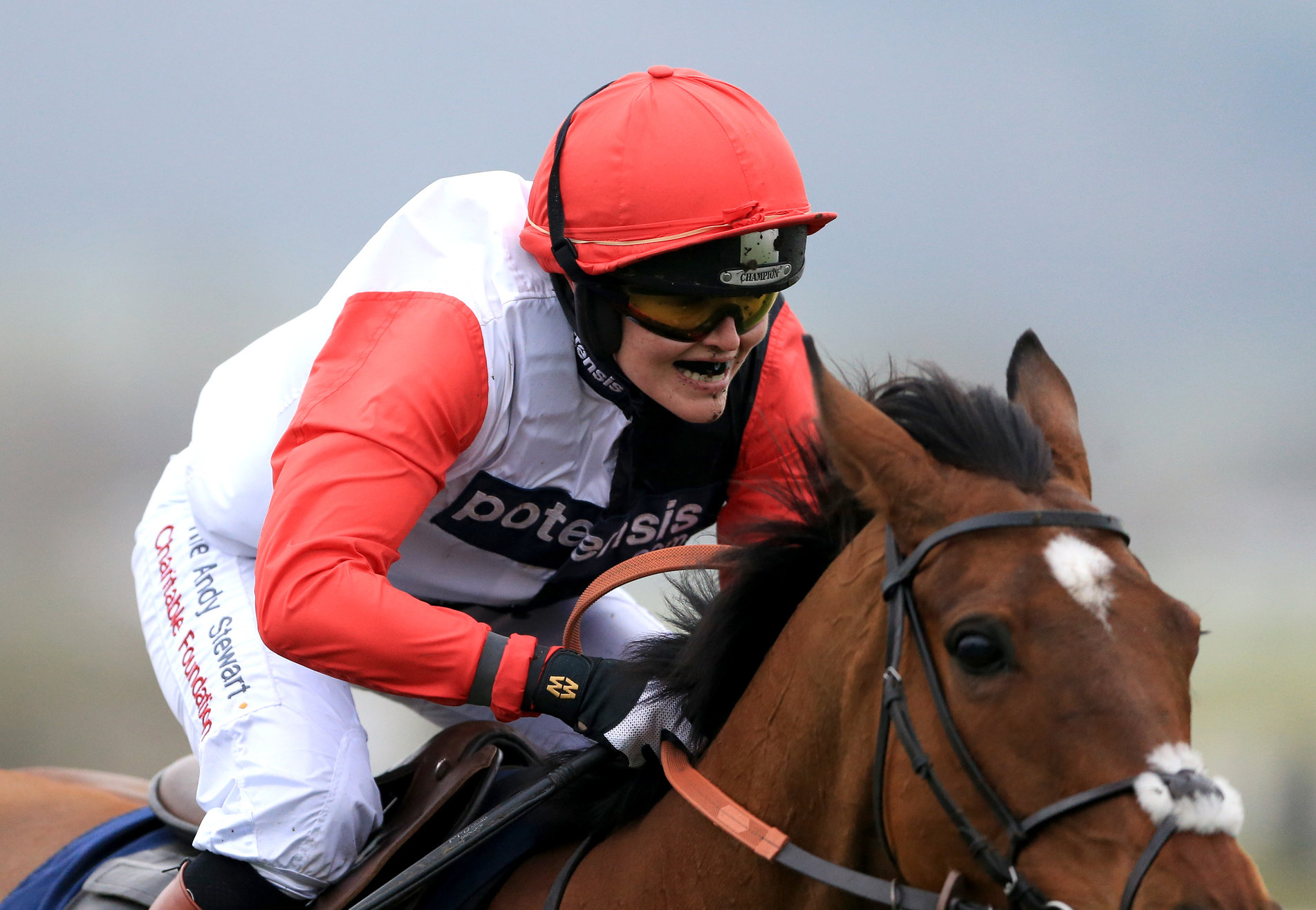 Pacha Du Polder ridden by Victoria Pendleton rides in the St. James's Place Foxhunter Chase Challenge Cup during Gold Cup Day of the 2016 Cheltenham Festival at Cheltenham Racecourse.
