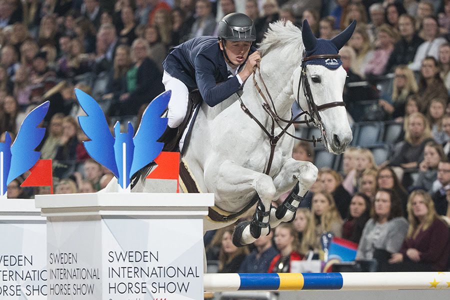 Bertram Allen and Molly Malone on their way to victory in the Stockholm Grand Prix © Roland Thunholm/SIHS